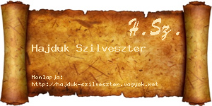 Hajduk Szilveszter névjegykártya